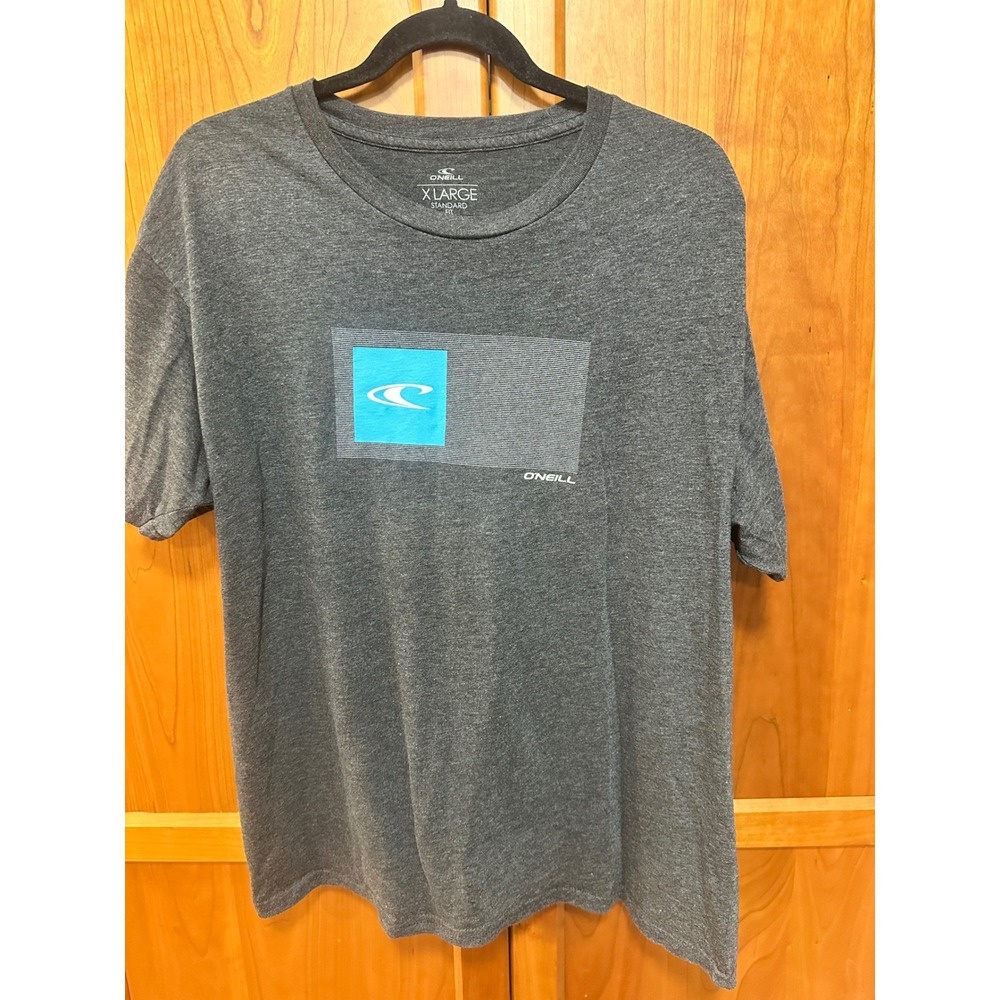 O'Neill Mens Graphic T-Shirt Charcoal‎ Heather Grey Standard Fit XL Surf Tee